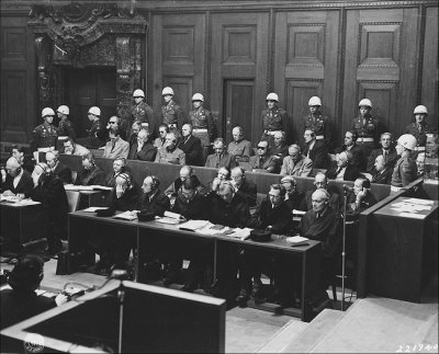 Скамья подсудимых Нюрнбергского процесса